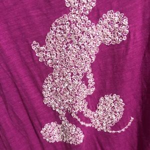 Really cute sequin Mickey Mouse purpleish pink size 2 x